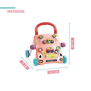 Foto 2 | Carrito Primeros Pasos Didactico Para Bebe Color Rosa