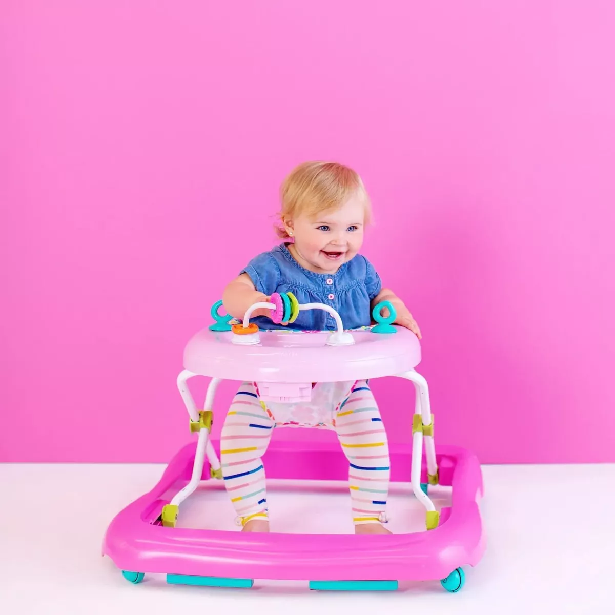Foto 4 | Andadera Bright Starts Floral Friends Freno Rosa