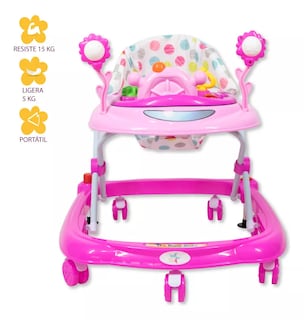 Foto 6 | Andadera Interactiva Starkids W-103 Rosa Musical para Bebé