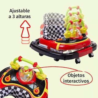 Foto 3 | Andadera Mecedora AEIOU 2 en 1 Roja para Bebé Carrusel Musical 1 Unidad