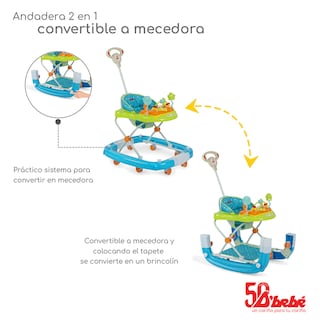 Foto 3 | Andadera Mecedora D'bebé Rocking Pop Verde
