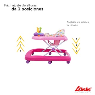 Foto 5 | Andadera Caminadora D'bebé Jungle 2 en 1 Rosa