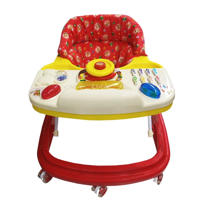 Andadera con Tablero Musical y Charola Angelin Baby Roja $999