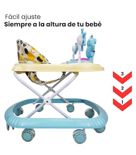 Foto 3 | Andadera Para Bebe Plegable,musical, Andador 8 Llantas De Gel Abeja - Azul
