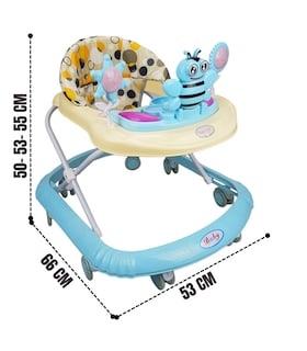Foto 4 | Andadera Para Bebe Plegable,musical, Andador 8 Llantas De Gel Abeja - Azul