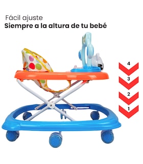 Foto 3 | Andadera Para Bebe Plegable,musical, Andador 7 llantas De Gel Gato - Azul