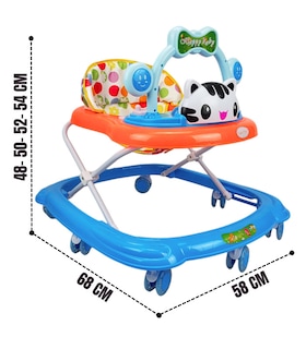 Foto 4 | Andadera Para Bebe Plegable,musical, Andador 7 llantas De Gel Gato - Azul