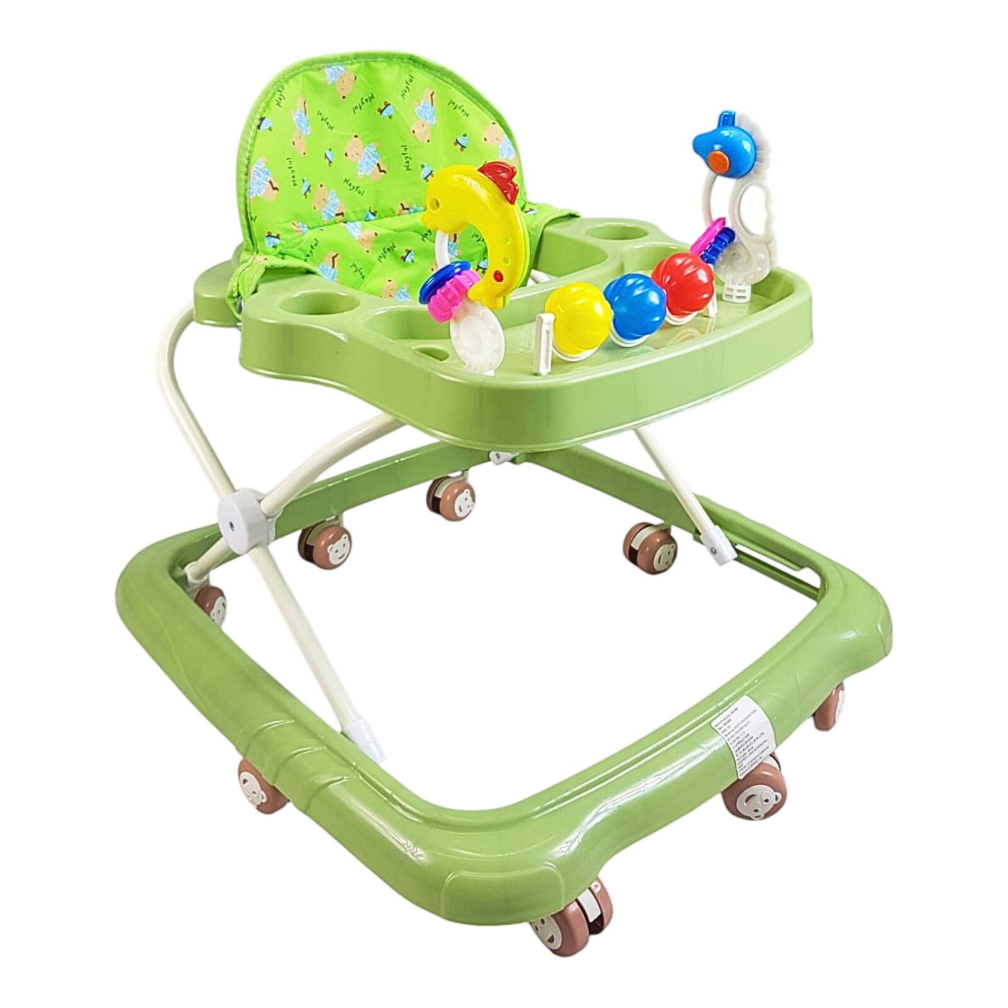 Andadera para Bebe con Sonajas y Sonido Verde