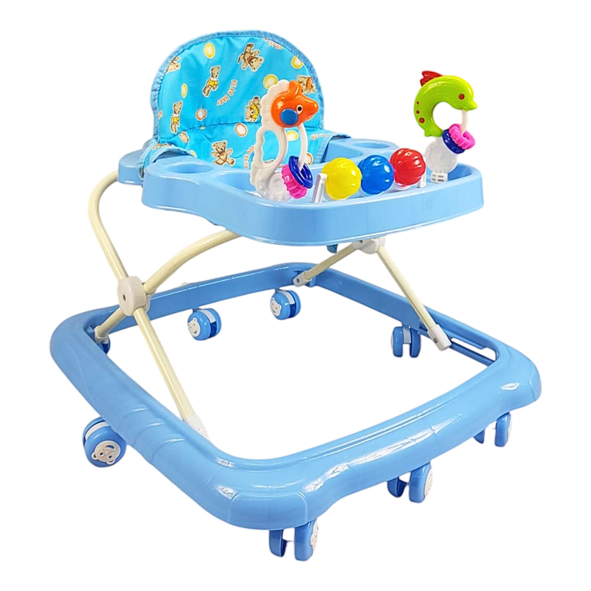 Andadera para Bebe con Sonajas y Sonido Azul