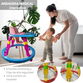 Foto 7 | Andadera Musical Interactiva Promeyco Rosa Unicornio