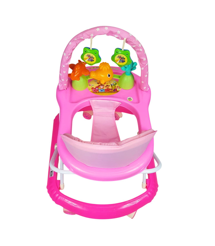 Foto 8 pulgar | Andadera Para Bebe Plegable, Andador 8 Llantas De Gel Ballena - Rosa