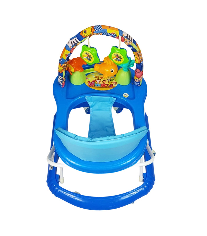 Foto 8 pulgar | Andadera Para Bebe Plegable, Andador 8 Llantas De Gel Ballena - Azul