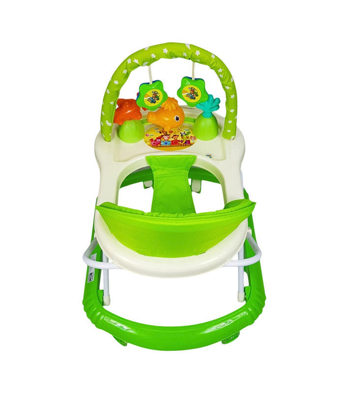 Foto 8 pulgar | Andadera Para Bebe Plegable, Andador 8 Llantas De Gel Ballena - Verde