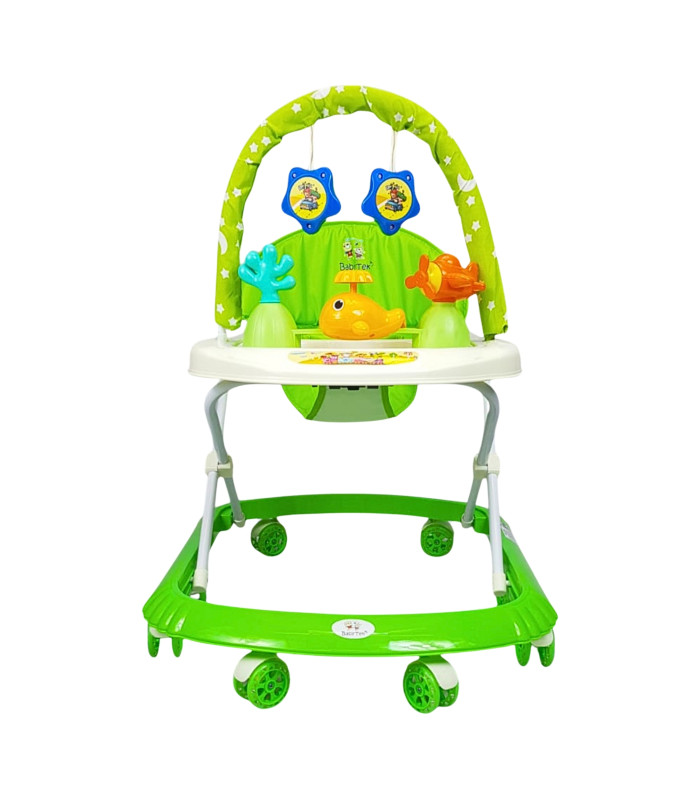 Foto 8 | Andadera Para Bebe Plegable, Andador 8 Llantas De Gel Ballena - Verde