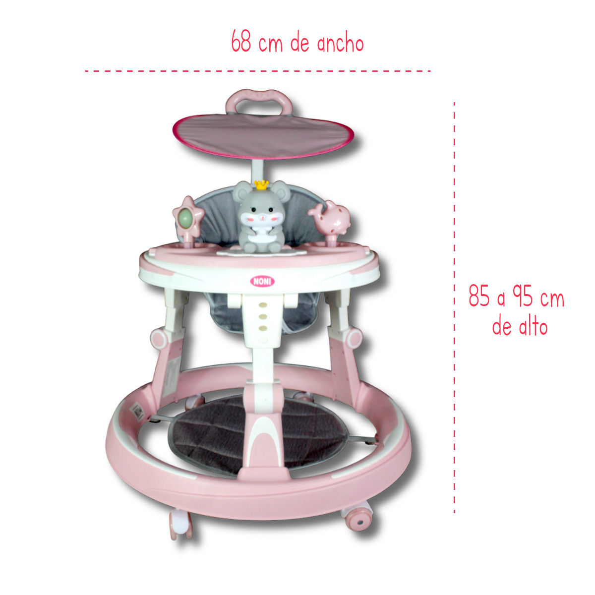 Foto 5 | Andadera De Lujo Con Luz Led Y Sonido Noni Is-102b