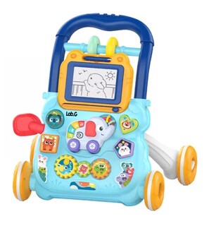 Foto 4 | Andadera De Bebe 3 En 1, Juguete Tablero De Dibujo Para Niños Color Azul