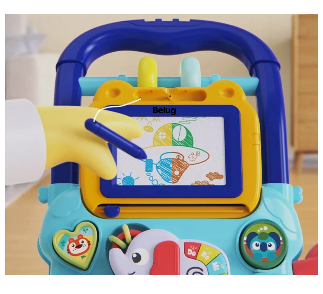 Foto 3 pulgar | Andadera De Bebe 3 En 1, Belug Juguete Tablero De Dibujo Para Niños Color Azul