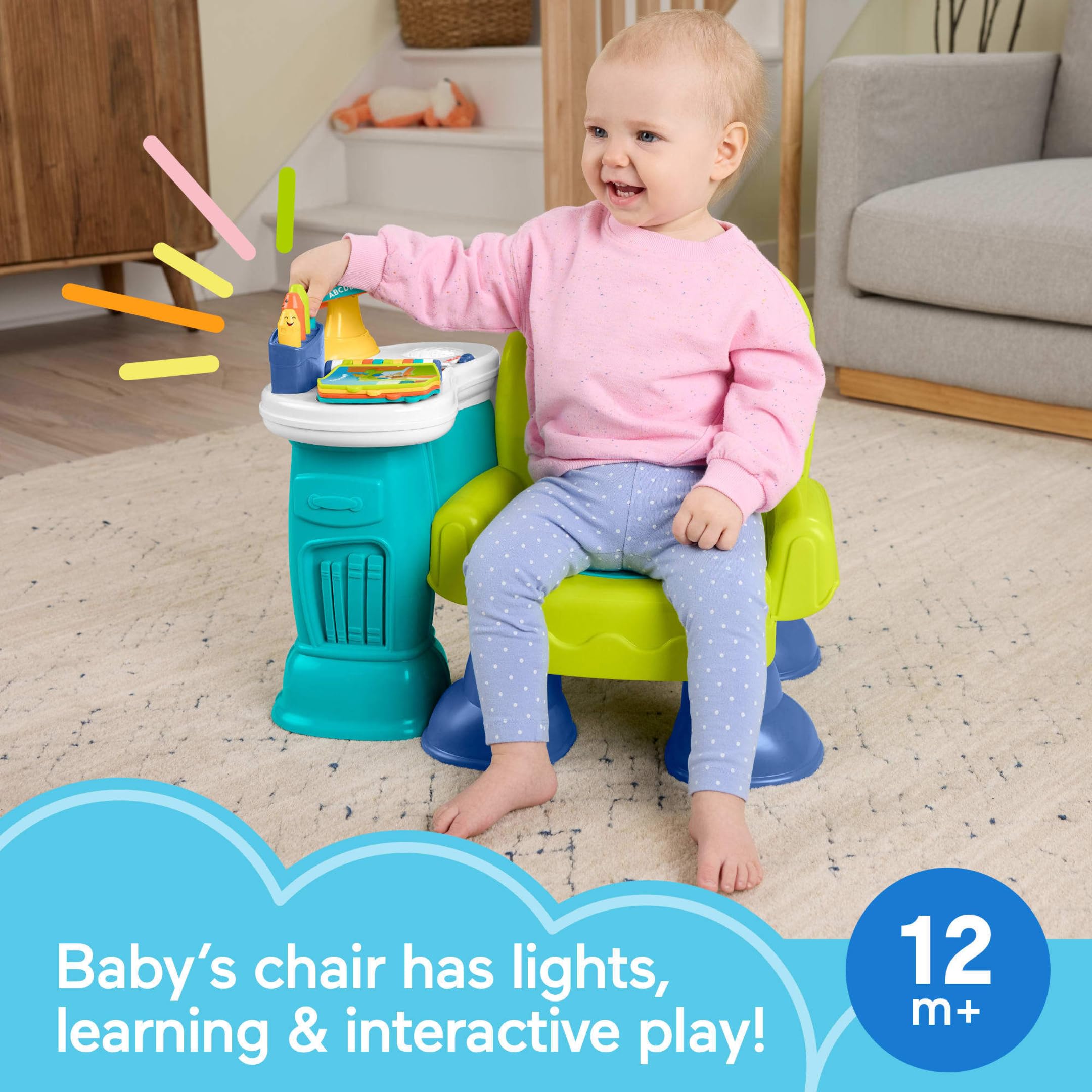 Foto 3 pulgar | Silla De Juguete Fisher-price Laugh & Learn Song & Story Para Niños Pequeños - Venta Internacional.