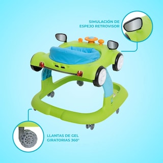Foto 3 | Andadera Bebe Prinsel Auto 3 Alturas Con Luces Verde