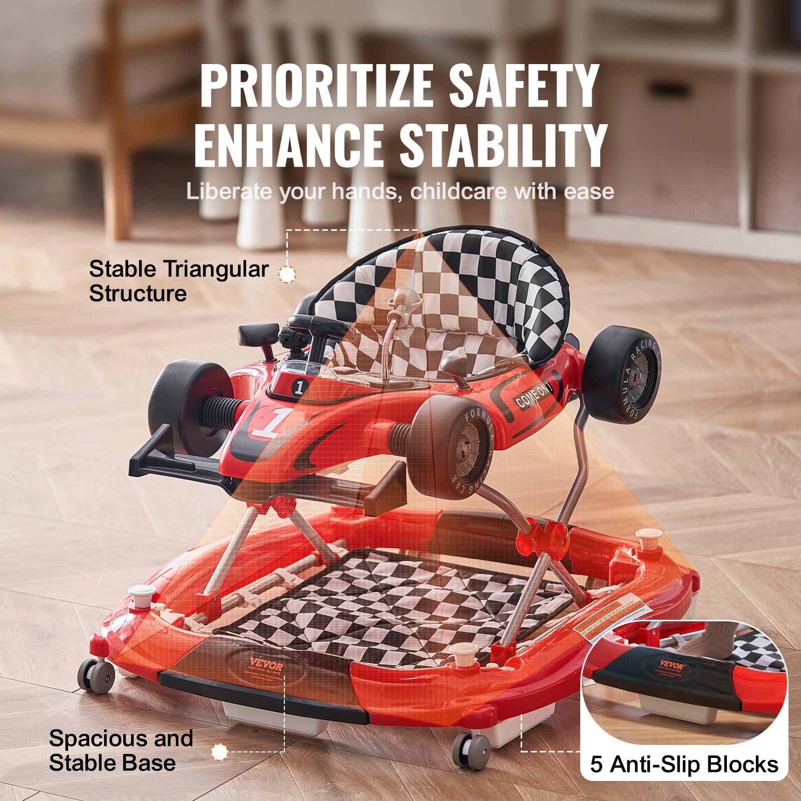 Foto 6 pulgar | Centro De Actividades Plegable Baby Walker Vevor 4 En 1 De 6 A 24 Meses - Venta Internacional.
