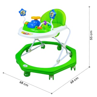 Foto 7 | Andadera Para Bebe Musical, 8 Llantas De Gel, Acolchonada, Carrito - Verde