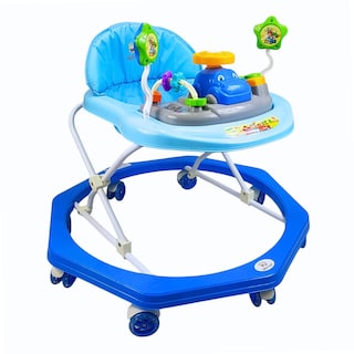 Foto 1 | Andadera Para Bebe Musical, 8 Llantas De Gel, Acolchonada, Carrito - Azul