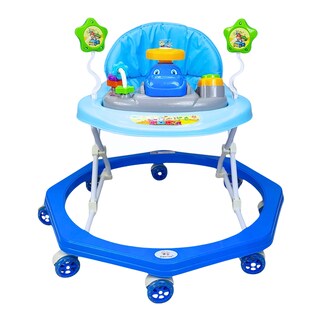 Foto 6 | Andadera Para Bebe Musical, 8 Llantas De Gel, Acolchonada, Carrito - Azul