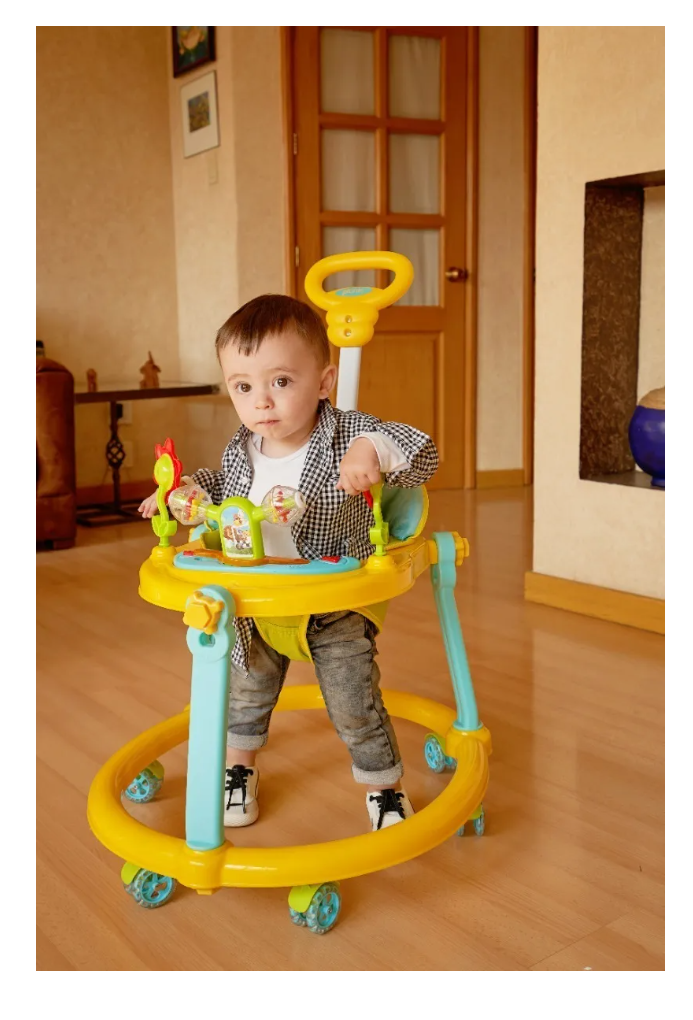Foto 4 pulgar | Infanti Andadera Para Bebe Con Paseador Y Juguetero Musical Azul Hasta 12 Kg