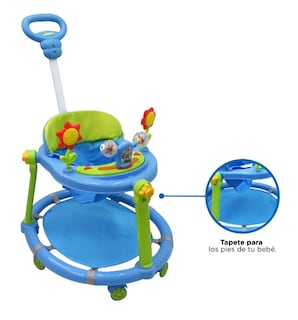 Foto 4 | Infanti Andadera Para Bebe Con Paseador Y Juguetero Musical Azul Hasta 12 Kg