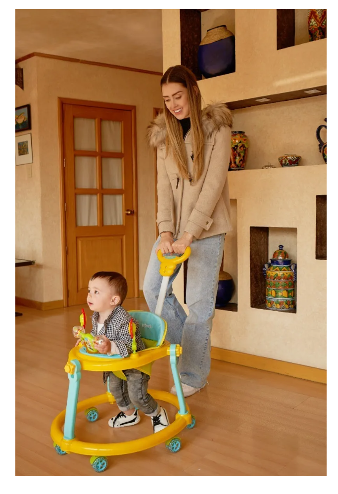 Foto 5 | Infanti Andadera Para Bebe Con Paseador Y Juguetero Musical Azul Hasta 12 Kg