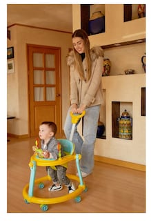Foto 5 | Infanti Andadera Para Bebe Con Paseador Y Juguetero Musical Azul Hasta 12 Kg