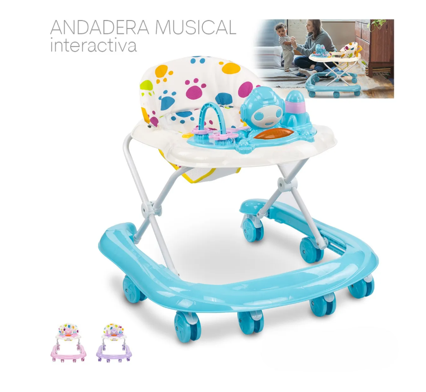 Foto 3 pulgar | Andadera Musical Bebé Juguetes Interactiva Plegable Portátil