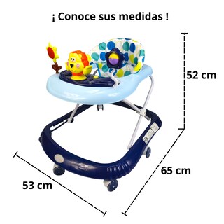 Foto 6 | Andadera Para Bebé Con Luz Sonido Llantas De Gel Diseño León - Azul