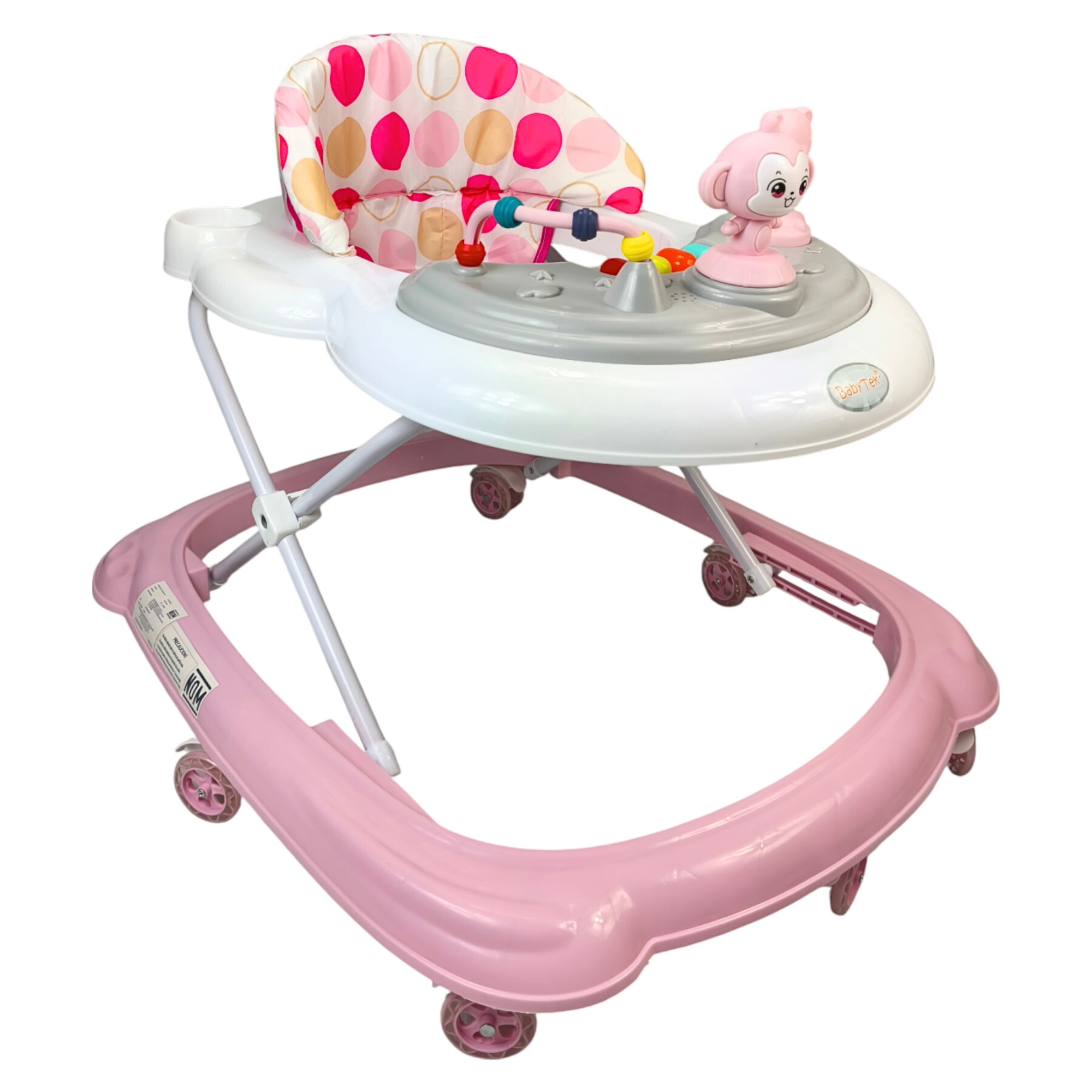 Andadera Para Bebé Changuito 4 Alturas Con Luz Y Sonido - Rosa