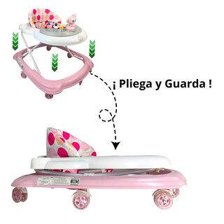 Foto 5 | Andadera Para Bebé Changuito 4 Alturas Con Luz Y Sonido - Rosa