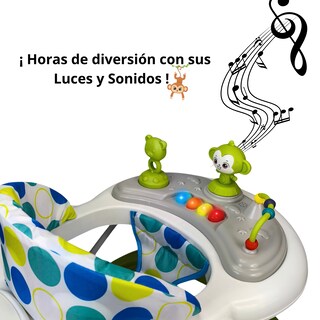Foto 2 | Andadera Para Bebé Changuito 4 Alturas Con Luz Y Sonido - Verde