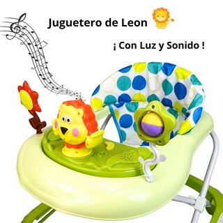 Foto 2 | Andadera Para Bebé Con Luz Sonido Llantas De Gel Diseño León - Verde