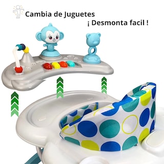Foto 3 | Andadera Para Bebé Changuito 4 Alturas Con Luz Y Sonido - Azul