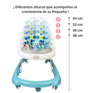 Foto 4 | Andadera Para Bebé Changuito 4 Alturas Con Luz Y Sonido - Azul