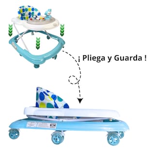Foto 5 | Andadera Para Bebé Changuito 4 Alturas Con Luz Y Sonido - Azul