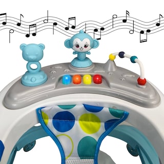 Foto 7 | Andadera Para Bebé Changuito 4 Alturas Con Luz Y Sonido - Azul
