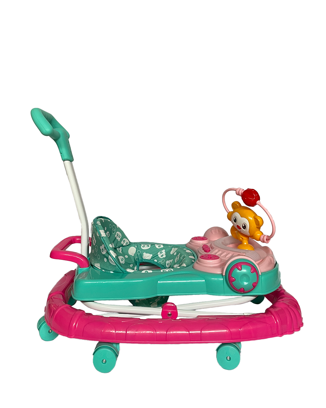 Foto 5 pulgar | Andadera Monky Rosa Trendy Kids Con Charola Musical Y Push