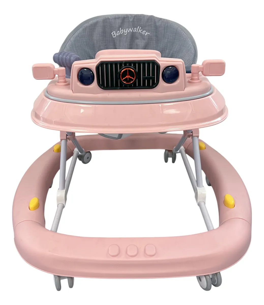 Foto 2 pulgar | Andadera Para Bebé Aeiou A016 Diseño De Carro Rosa