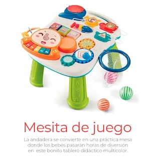 Foto 6 | Andadera De Bebé 2 En 1 Musical Con Juguetes Niños Portátil