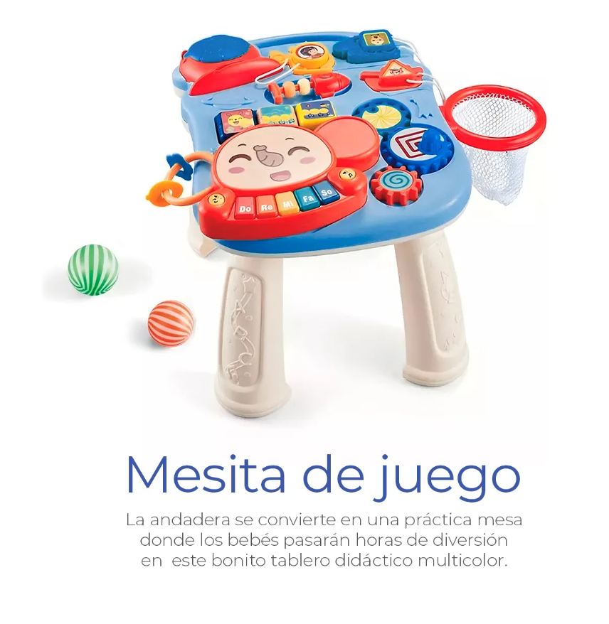 Foto 4 pulgar | Andadera De Bebé 2 En 1 Musical Con Juguetes Niños Portátil