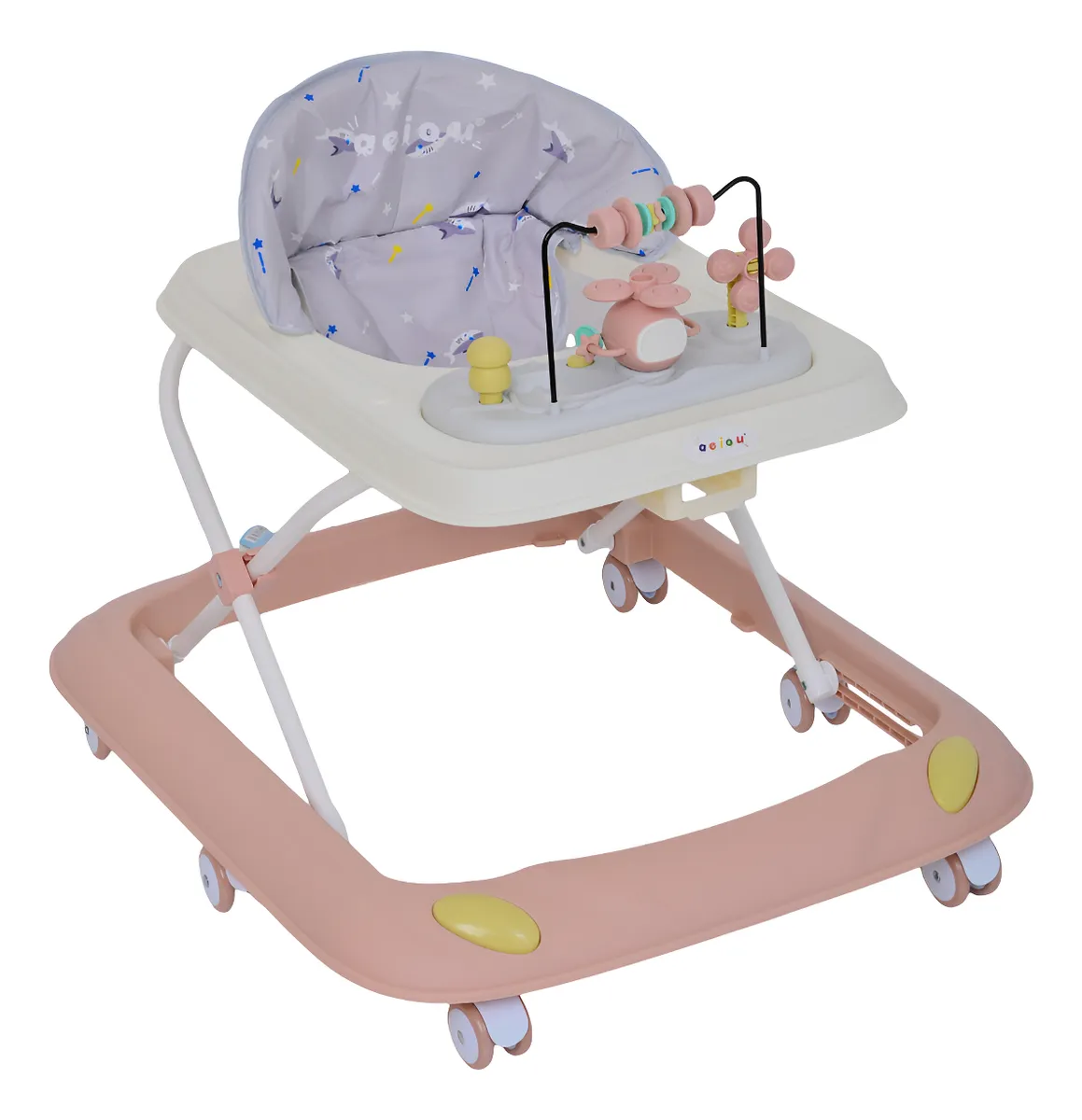 Andadera Para Bebé Aeiou A003 Tablero Juguete De Helicóptero Rosa