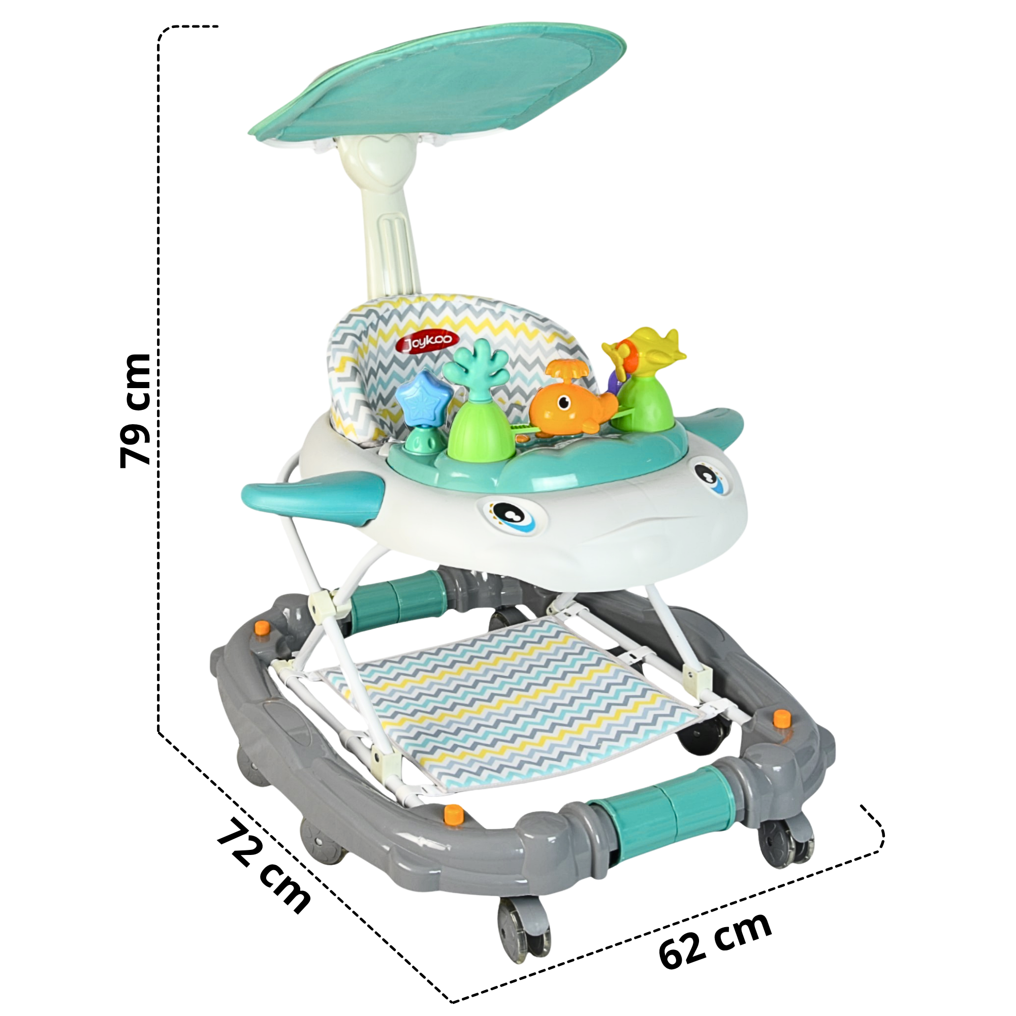 Foto 5 pulgar | Andadera Para Bebé Mecedora Con Luces Bastón Dirigle Altura Ajustable Ruedas De Goma Apta Desde 6 Meses O Hasta 12
