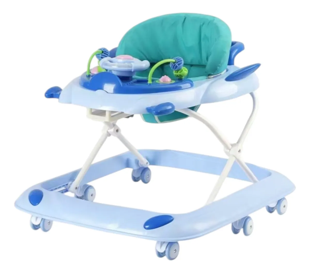 Andadera Para Bebé Aeiou A002 Plegable Con Asiento Acolchado Azul