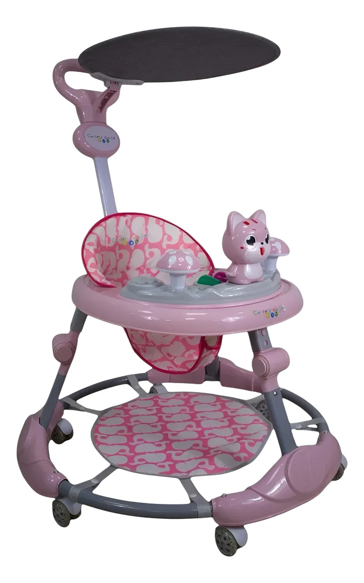 Foto 2 pulgar | Andadera Bebé Tubular Confety World Anme018 Altura Ajustable Rosa