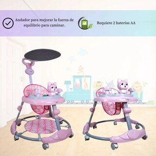 Foto 4 | Andadera Bebé Tubular Confety World Anme018 Altura Ajustable Rosa